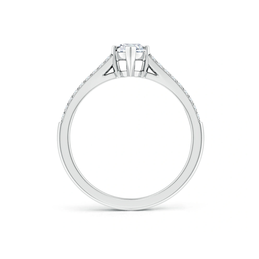 Marquise Solitaire Split Shank Engagement Ring