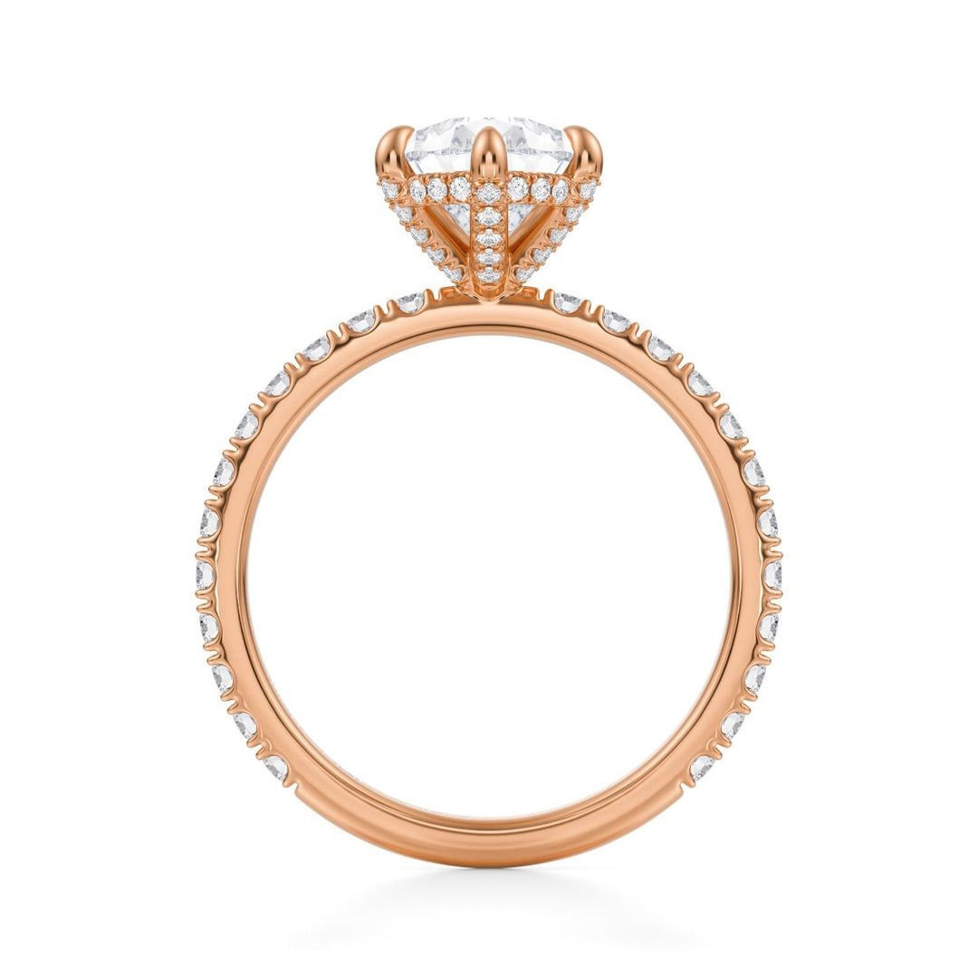 Pear Pave Basket With Pave Ring (1.00-1.15 Carat F-VS2)