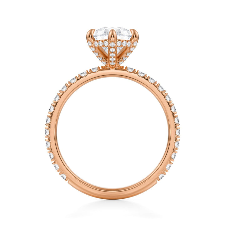 Pear Pave Basket With Pave Ring (1.00-1.15 Carat F-VS2)