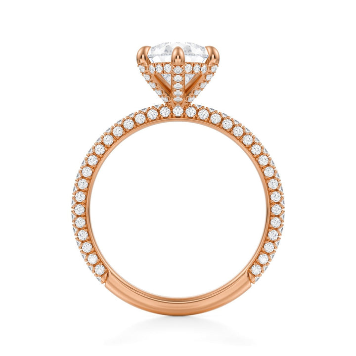 Pear Pave Basket With Trio Pave Ring (1.00-1.15 Carat F-VS2)