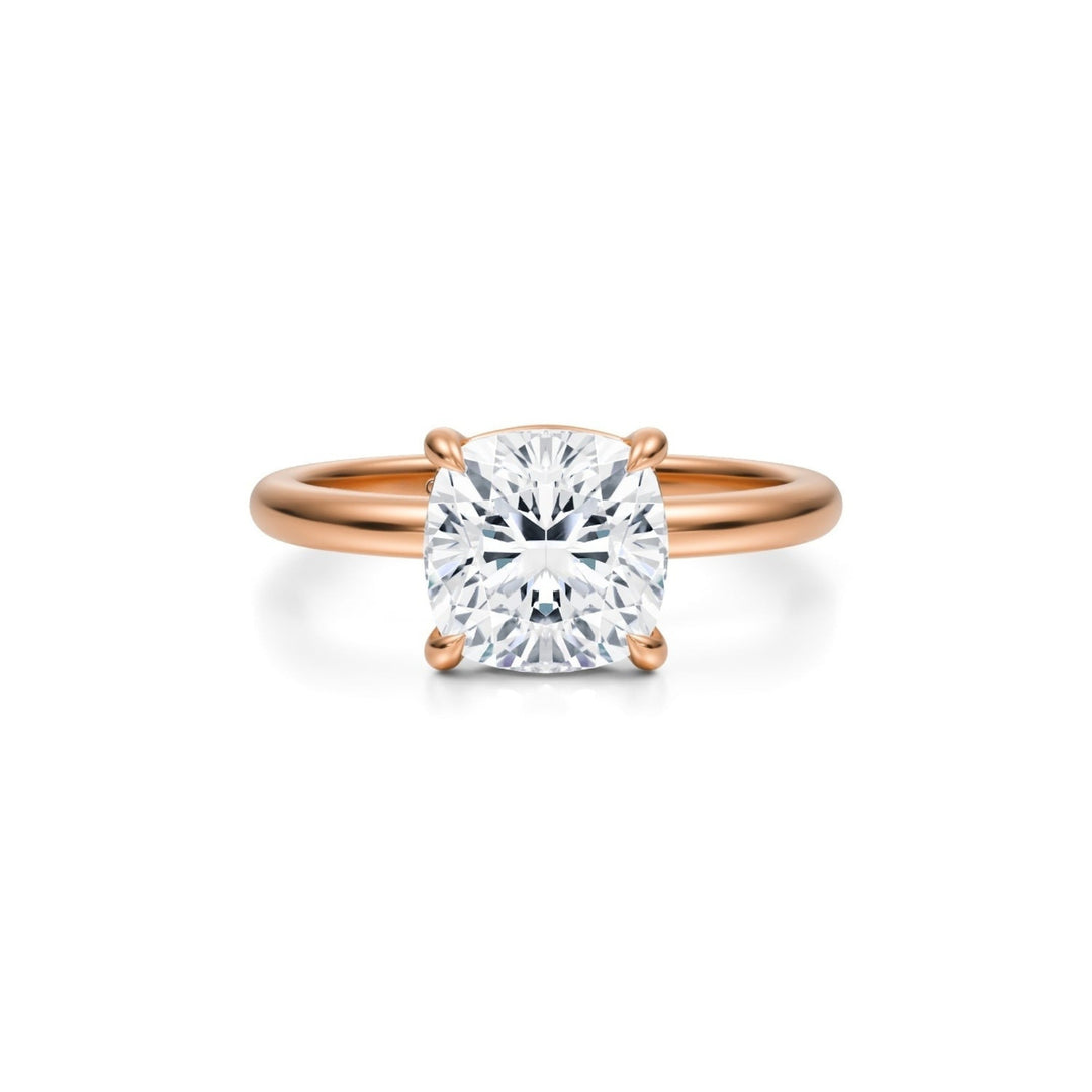 Cushion Martini Basket Solitaire Ring (1.00-1.15 Carat F-VS2)