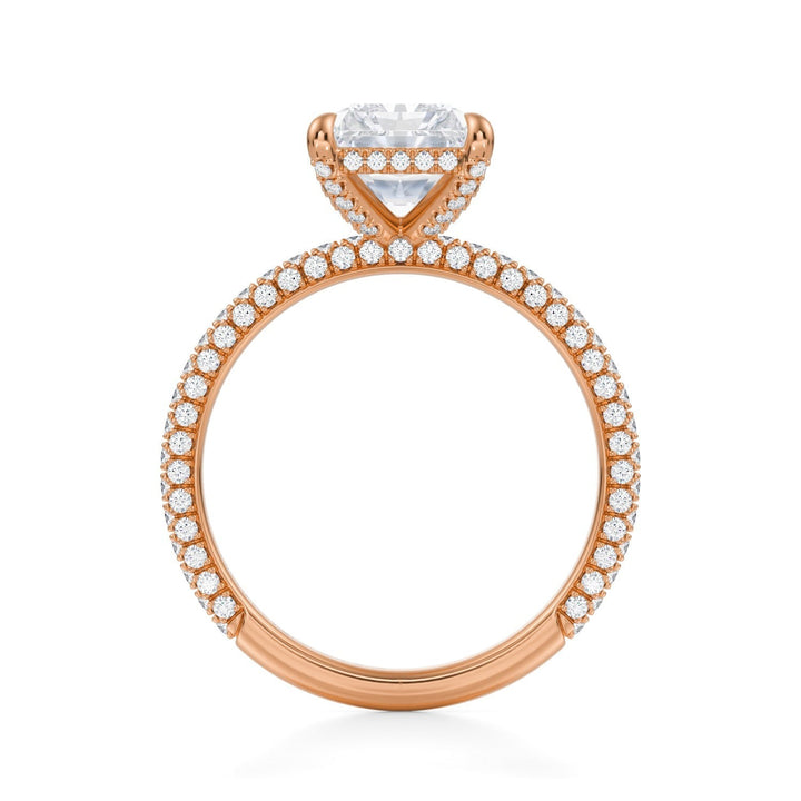 Radiant Pave Basket With Trio Pave Ring (1.00-1.15 Carat F-VS2)