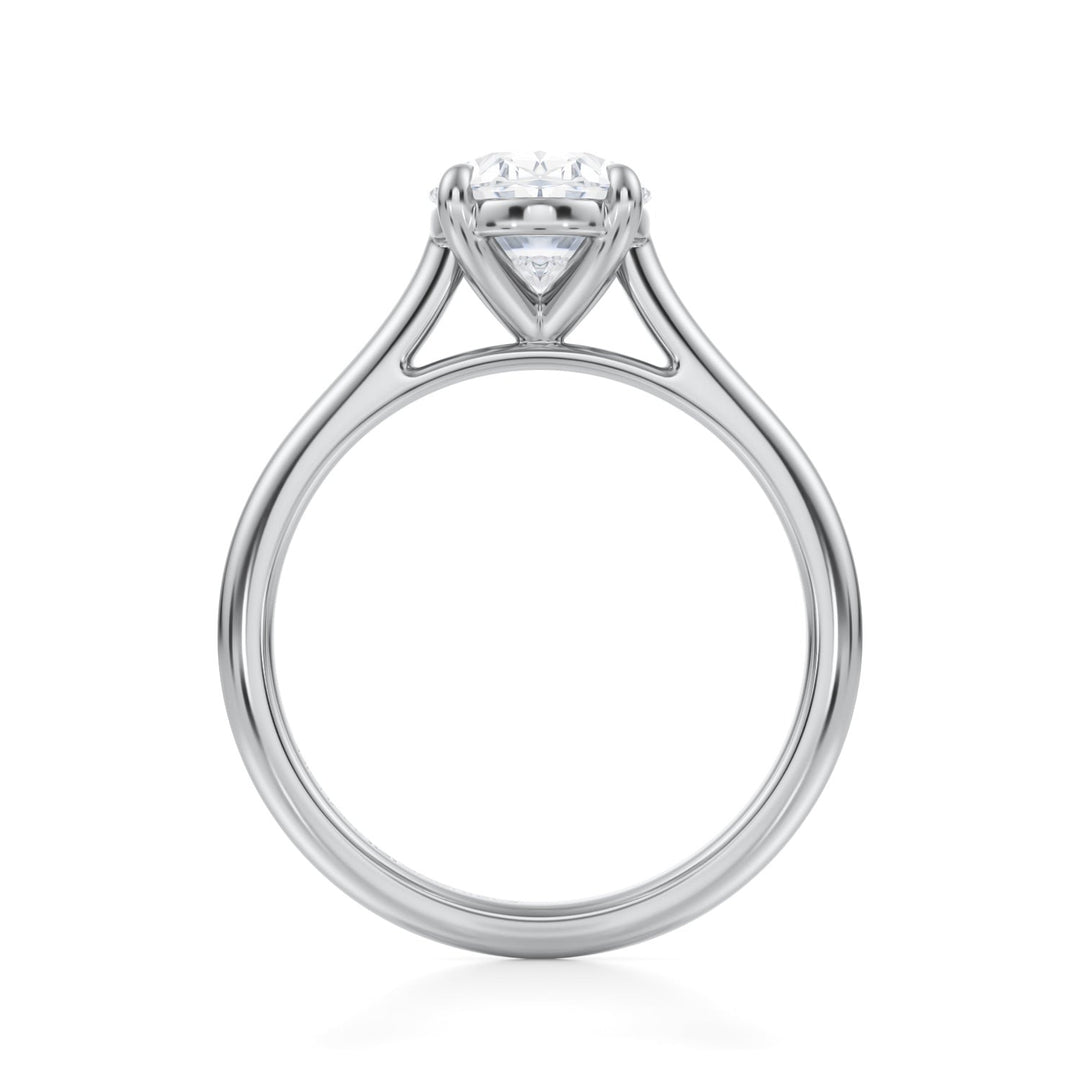 Oval Classic Cathedral Ring (1.00-1.15 Carat F-VS2)