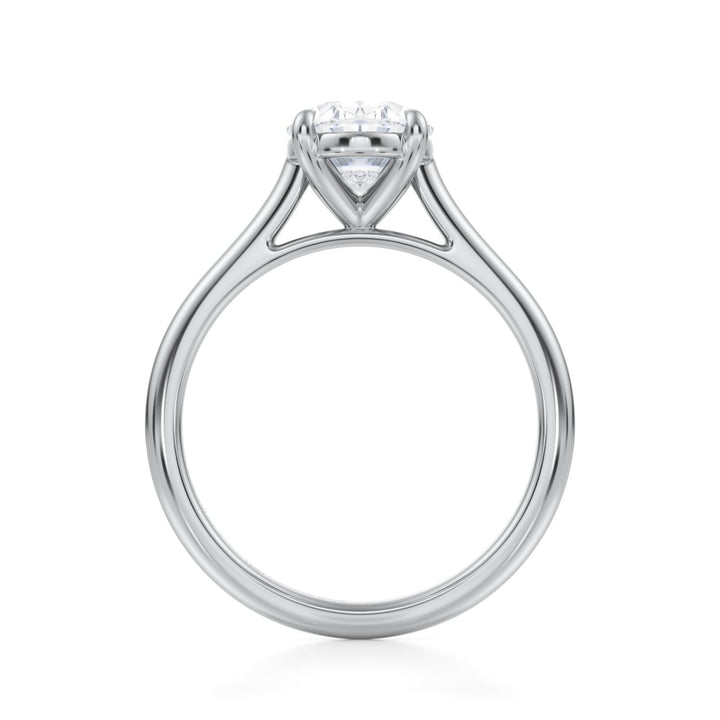 Oval Classic Cathedral Ring (1.00-1.15 Carat F-VS2)