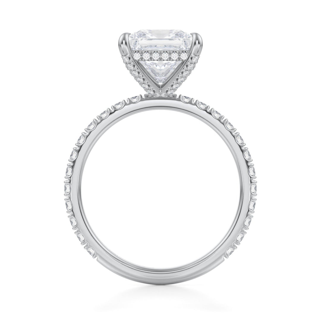 Princess Pave Basket With Pave Ring (1.00-1.15 Carat F-VS2)