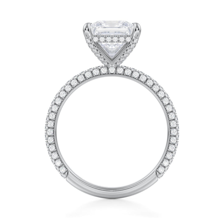 Princess Pave Basket With Trio Pave Ring (1.00-1.15 Carat F-VS2)