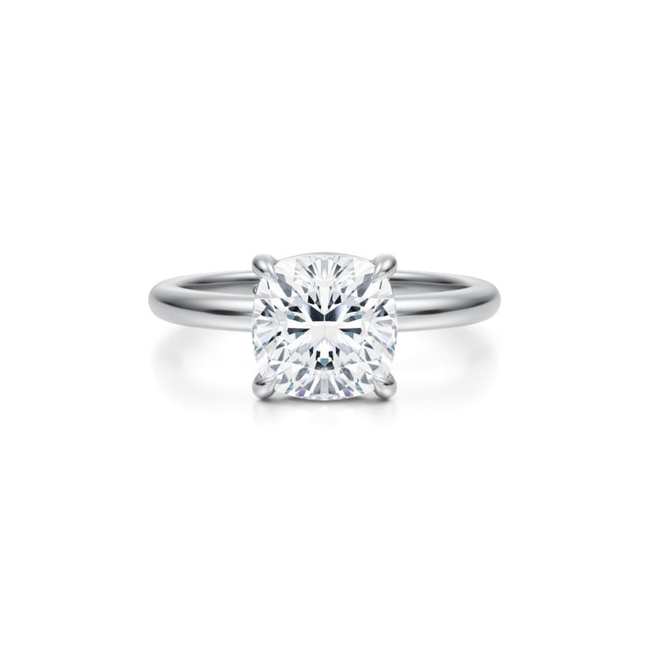 Cushion Martini Basket Solitaire Ring (1.00-1.15 Carat F-VS2)