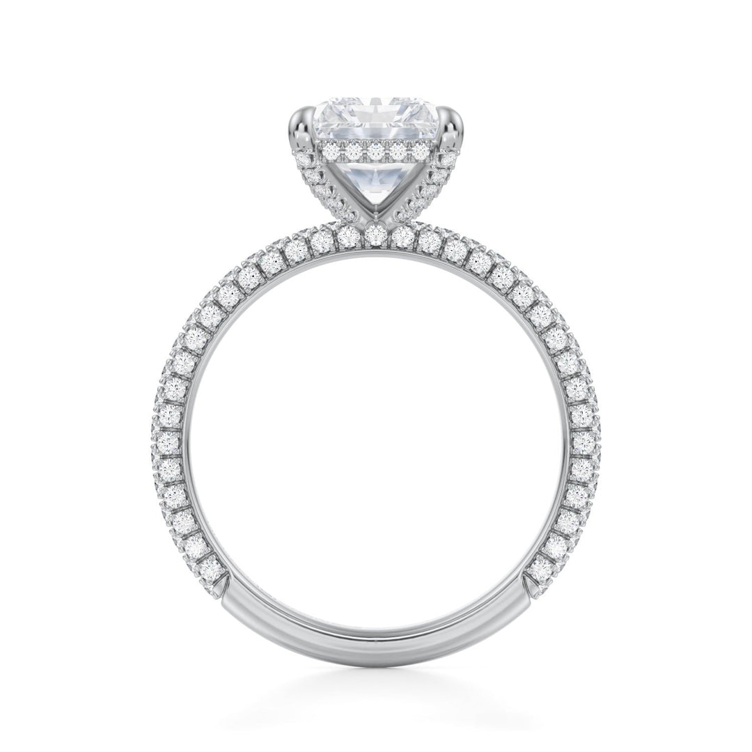 Radiant Pave Basket With Trio Pave Ring (1.00-1.15 Carat F-VS2)