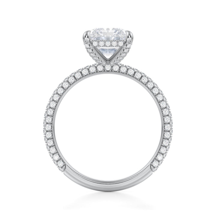 Radiant Pave Basket With Trio Pave Ring (1.00-1.15 Carat F-VS2)