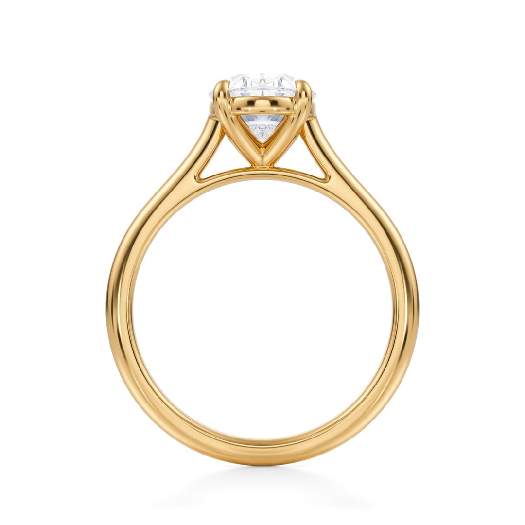 Oval Classic Cathedral Ring (1.00-1.15 Carat F-VS2)