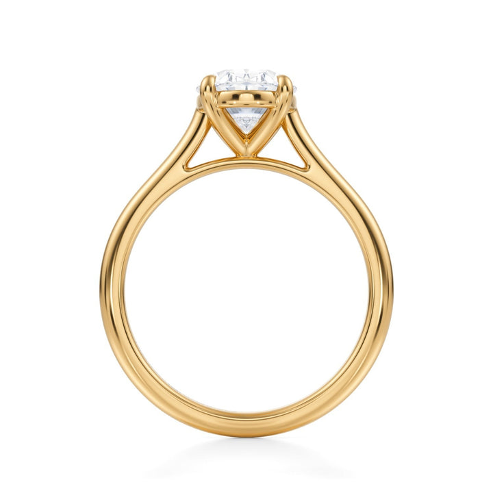 Oval Classic Cathedral Ring (1.00-1.15 Carat F-VS2)