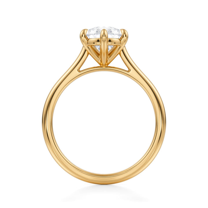 Pear Classic Cathedral Ring (1.00-1.15 Carat F-VS2)