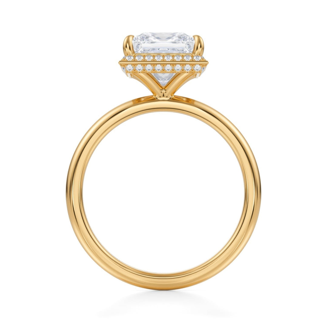 Princess Knife Edge Halo With Solitaire Ring (1.00-1.15 Carat F-VS2)