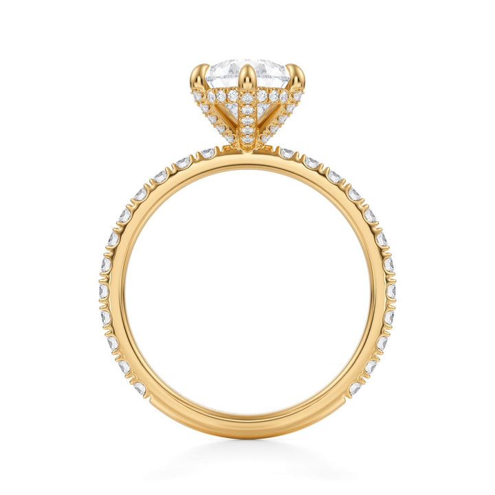 Pear Pave Basket With Pave Ring (1.00-1.15 Carat F-VS2)