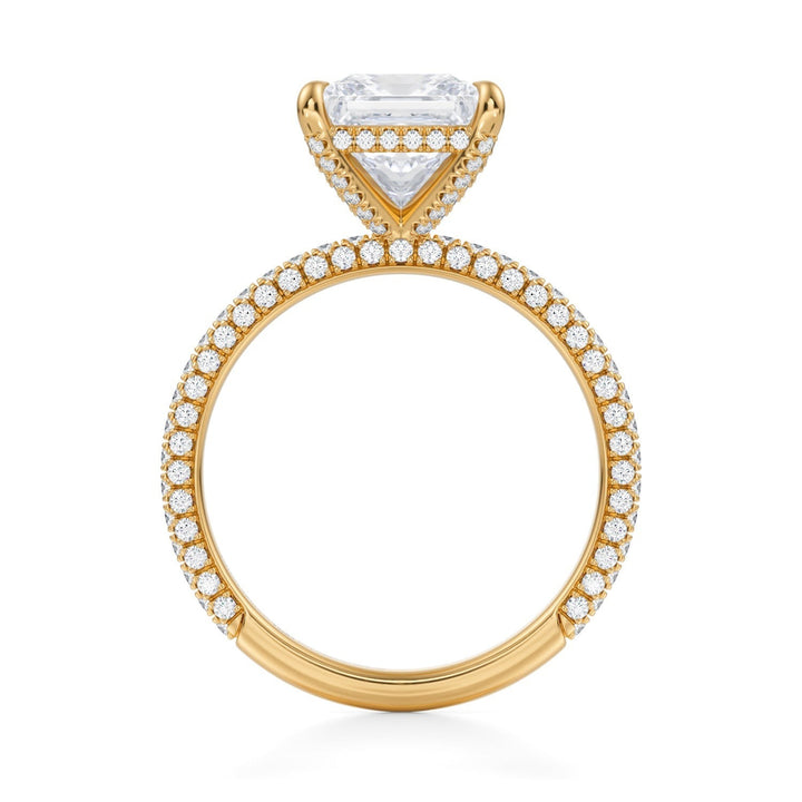 Princess Pave Basket With Trio Pave Ring (1.00-1.15 Carat F-VS2)