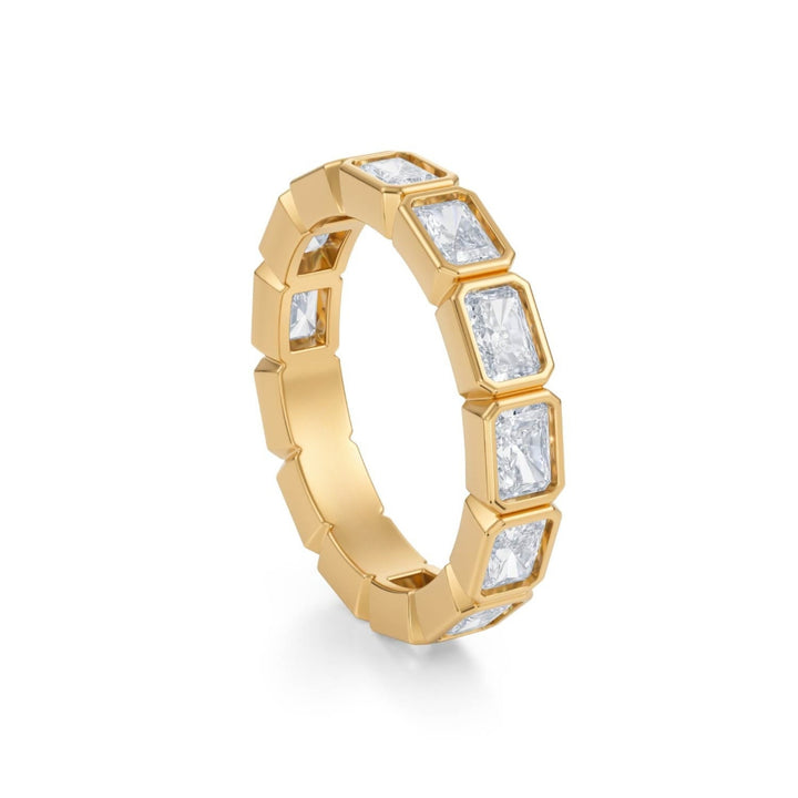 Radiant Bezel Eternity Band - Horizontal