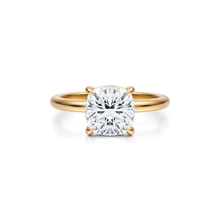 Cushion Martini Basket Solitaire Ring (1.00-1.15 Carat F-VS2)