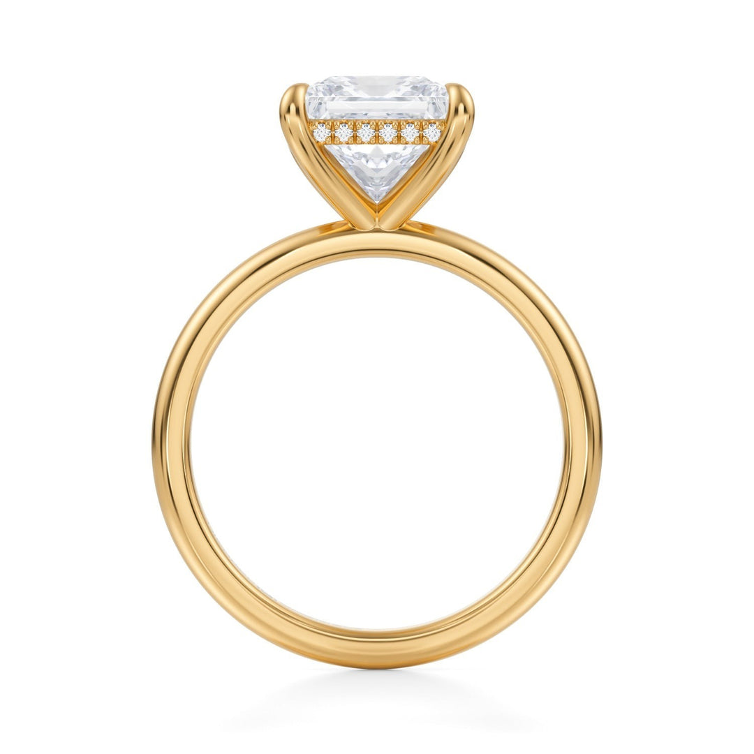 Princess Solitaire Ring With Hidden Halo (1.00-1.15 Carat F-VS2)