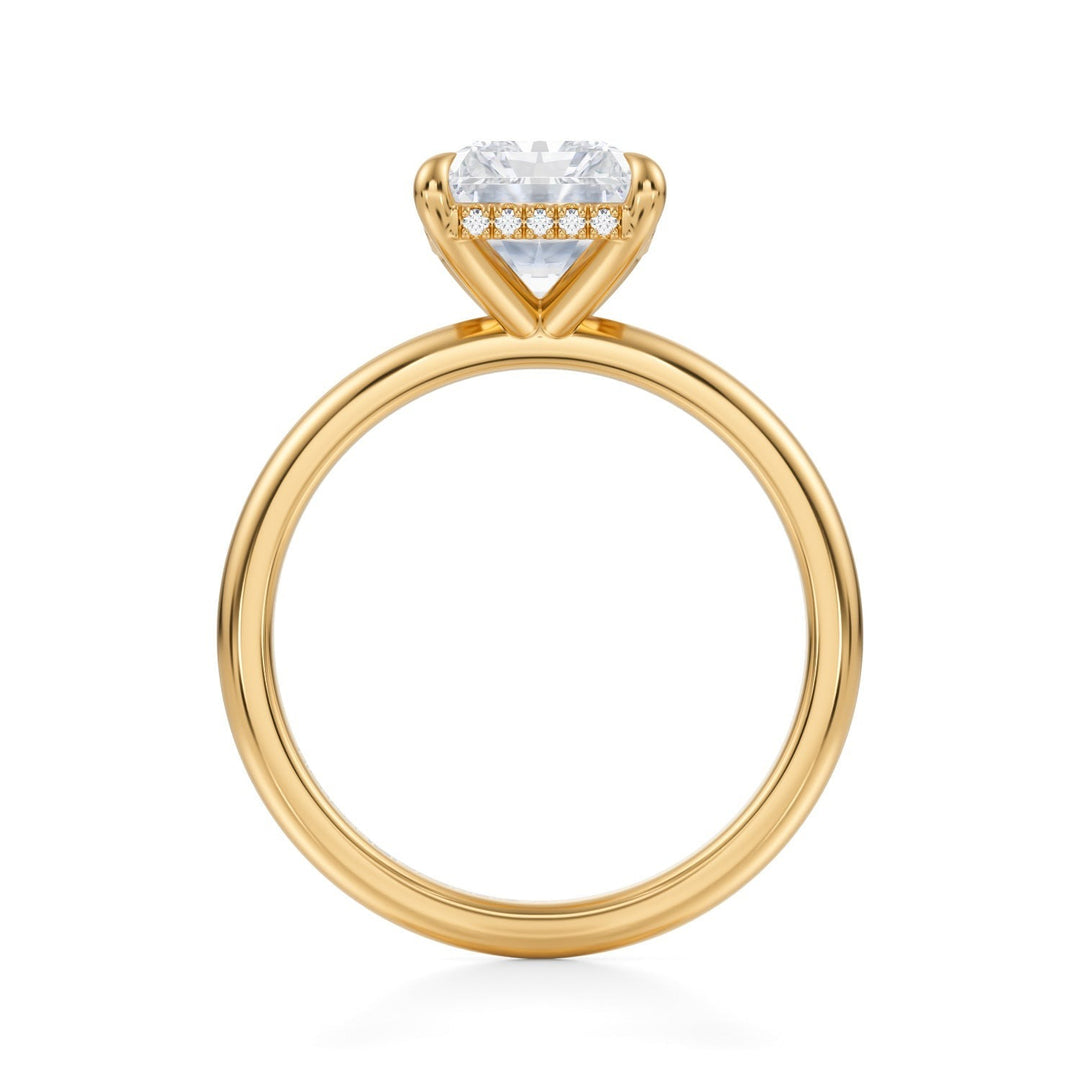 Radiant Solitaire Ring With Hidden Halo (1.00-1.15 Carat F-VS2)