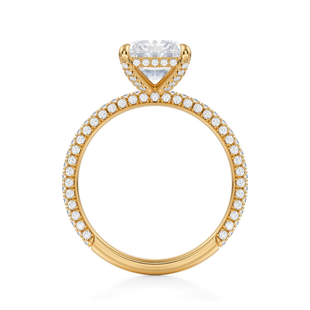 Radiant Pave Basket With Trio Pave Ring (1.00-1.15 Carat F-VS2)