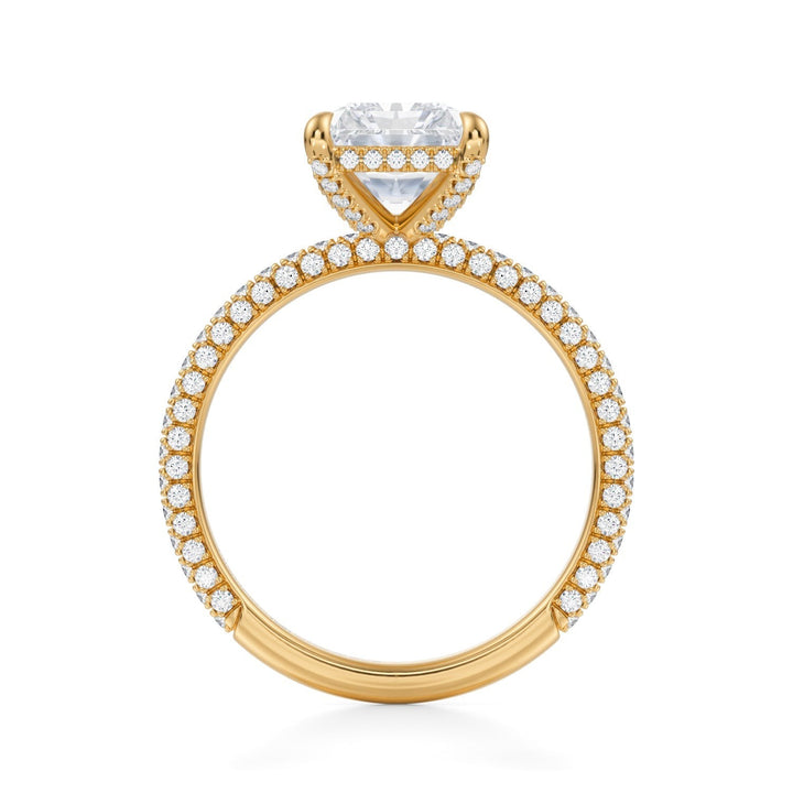 Radiant Pave Basket With Trio Pave Ring (1.00-1.15 Carat F-VS2)