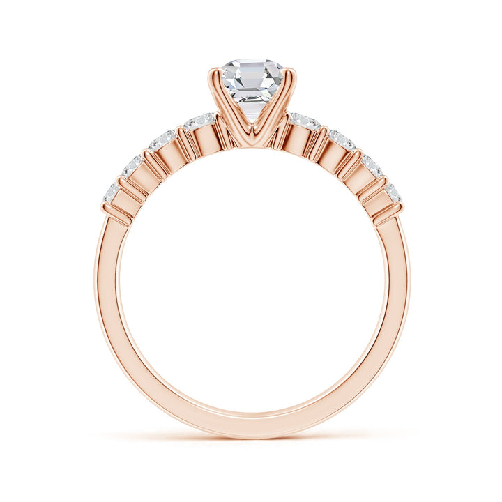 Asscher-Cut Solitaire Graduated Engagement Ring