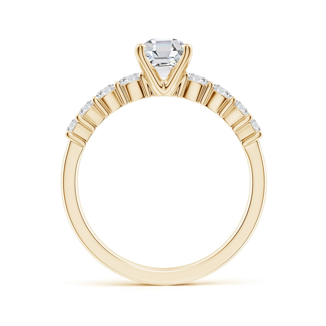 Asscher-Cut Solitaire Graduated Engagement Ring