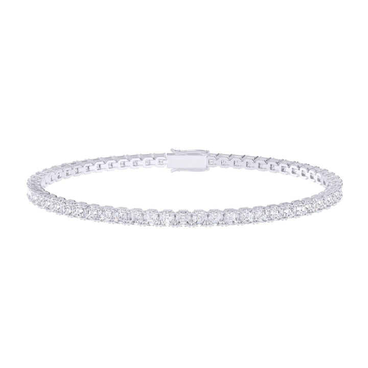 Asscher 4 Claw Tennis Bracelet