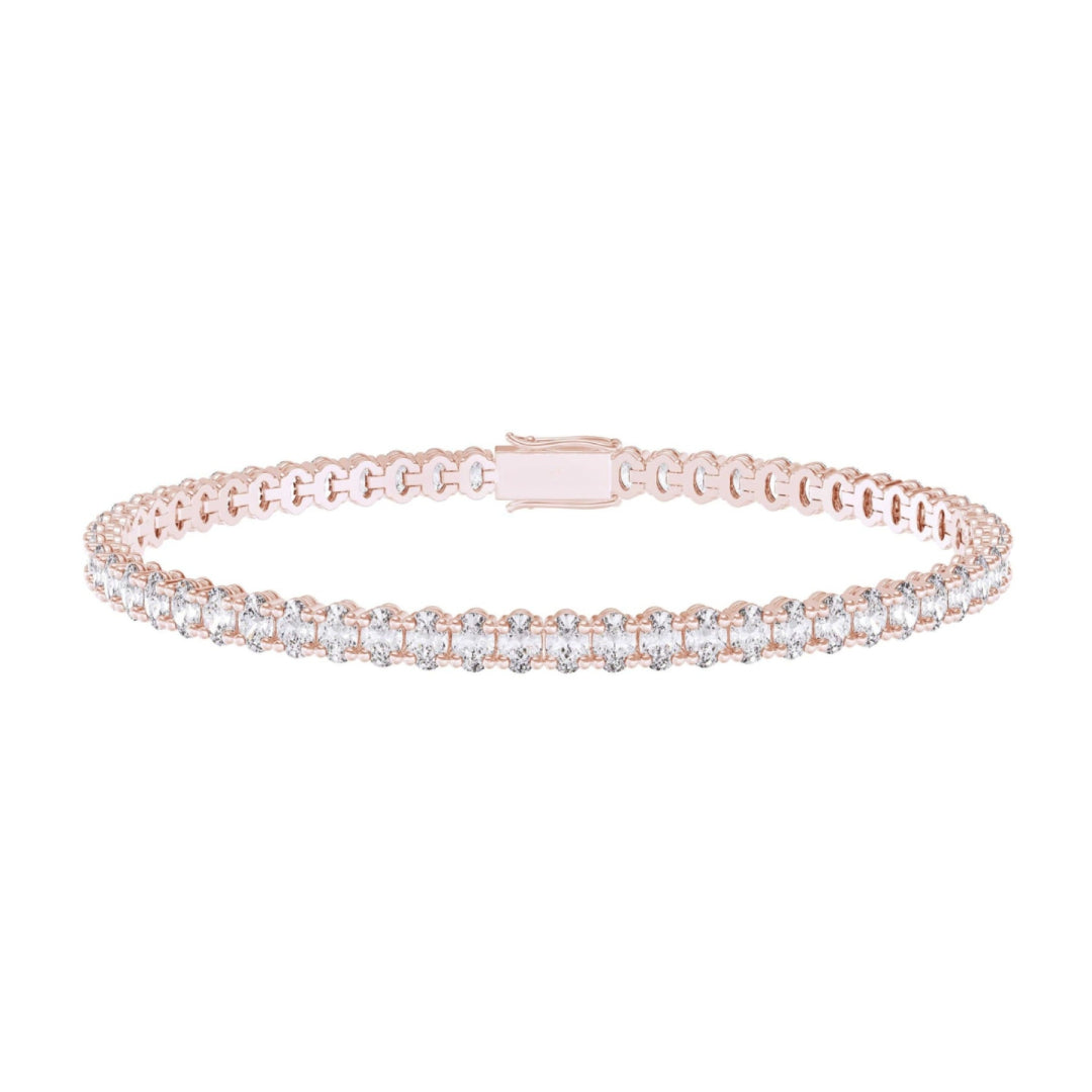 Oval 4 Claw Tennis Bracelet