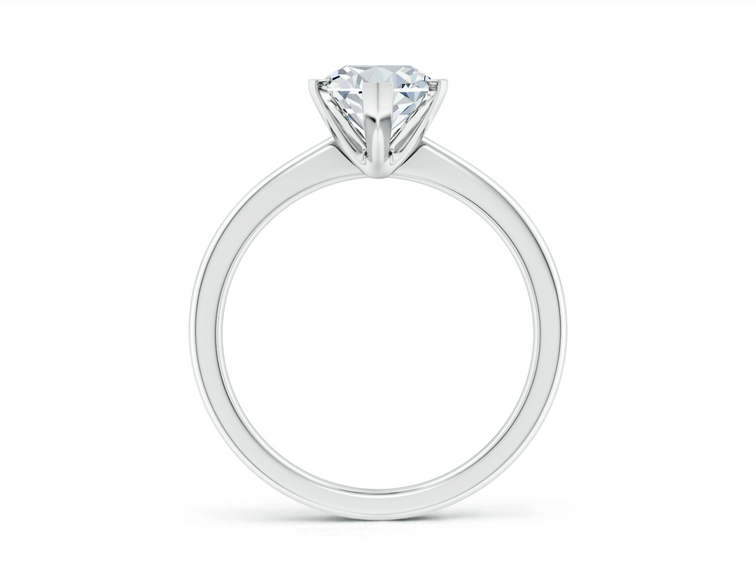 Marquise Tapered Shank Solitaire Engagement Ring