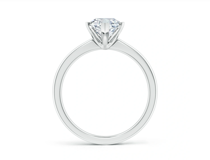 Marquise Tapered Shank Solitaire Engagement Ring