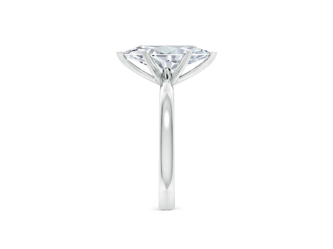 Marquise Tapered Shank Solitaire Engagement Ring