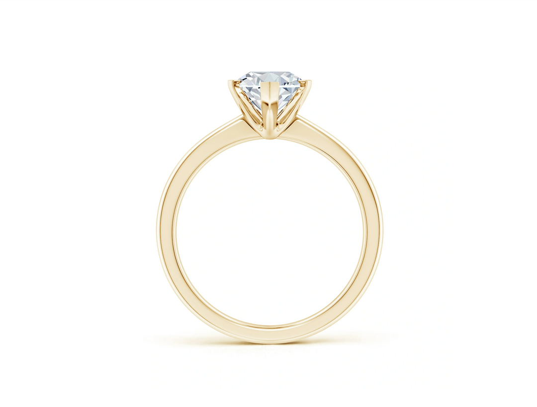 Marquise Tapered Shank Solitaire Engagement Ring