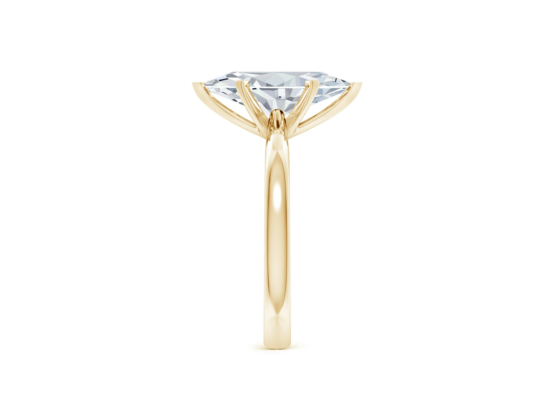 Marquise Tapered Shank Solitaire Engagement Ring