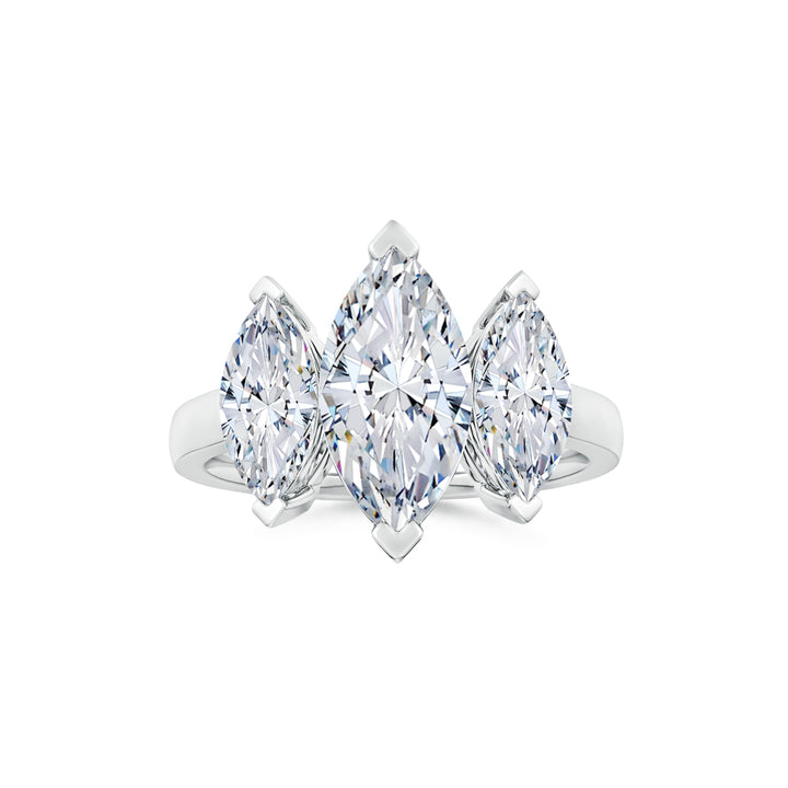 Marquise Three Stone Classic Engagement Ring