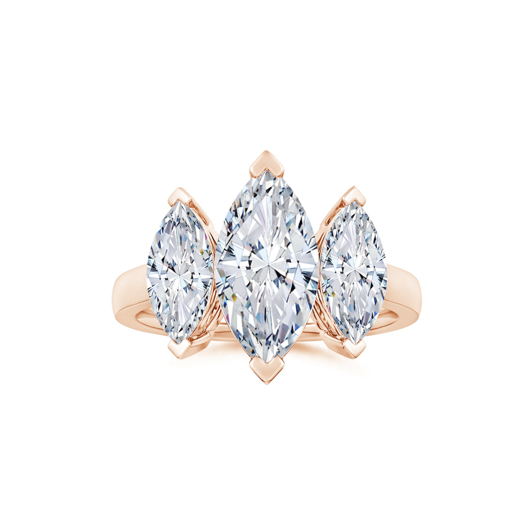 Marquise Three Stone Classic Engagement Ring